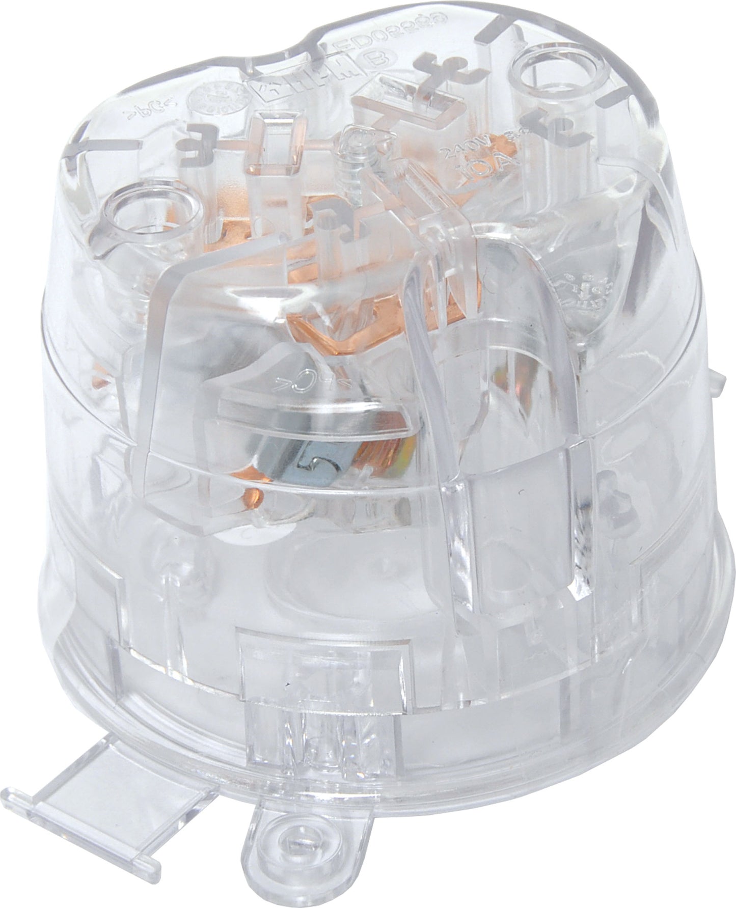 Mains Plug Base 3 Pin 10A Surface Mount HPM P8235