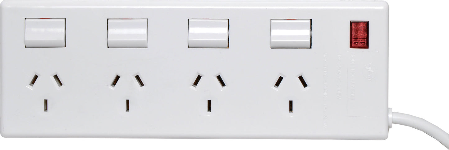 Mains Power Board Switched 4 Way P8267B
