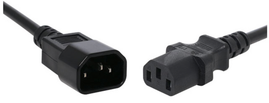 Appliance Power Cable 0.75m IEC C13 - C14 10A Black Appliance Mains Power Cable P8422