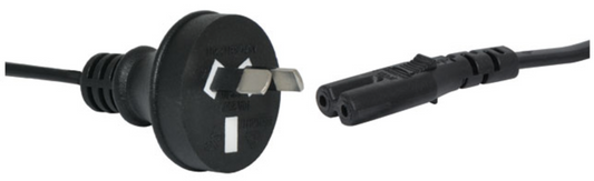 Appliance Power Cable 0.75m 2 Pin 2.5A Figure 8 Black Appliance Mains Power Cable P8431C