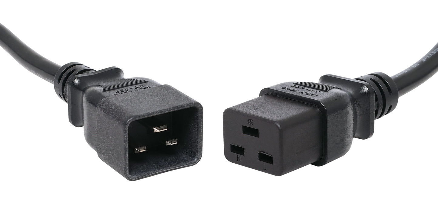 Mains Extension Power Cable IEC C20 Male to C19 Female 2m P8450A