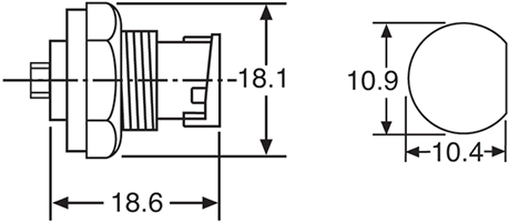 Circular Connector 2 Pin 5A Locking Male Chassis IP66 Waterproof Plug P9362