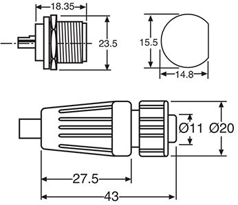 Circular Connector 7 Pin 5A Screw-On Female Line IP66 Waterproof Socket P9407