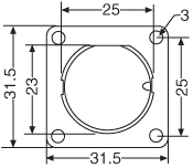 Locking Male Chassis IP66 Waterproof Plug 3 Pin 20A P9613