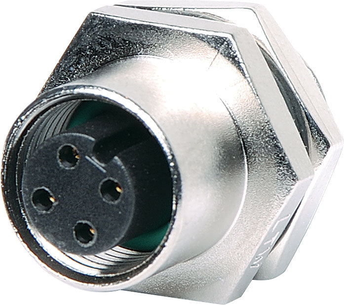 Circular Connectors S4 Pin 4A M12 Screw-On Chassis Female IP68 Waterproof P9864A