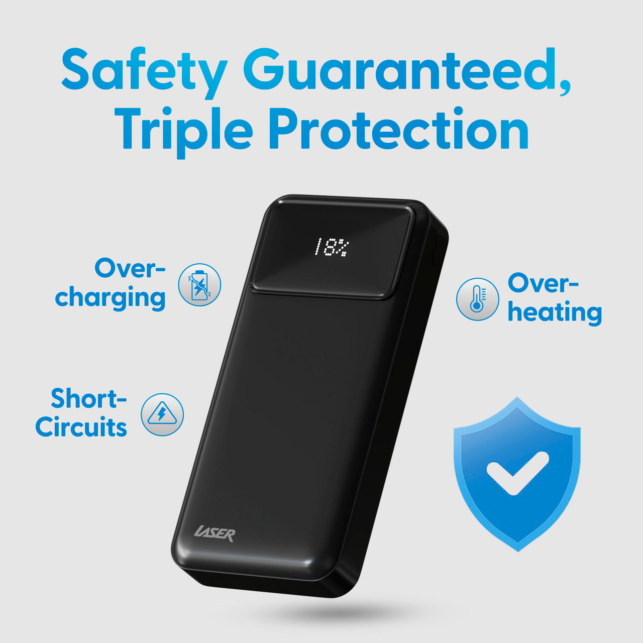Laser Powerbank 20000mah Black PB-20K24BK