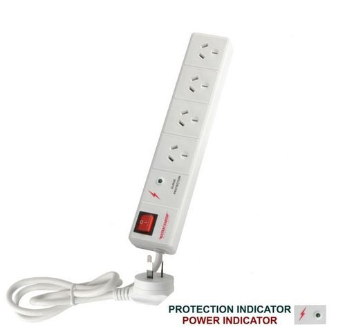 Power Board 4 Way Surge protected Illuminated Switch PB430