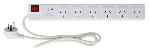 Power Board  6 Way Surge protected Illuminated Switch PB630WH