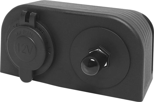 DC Power Connectors 12VDC Female And F Type Connection Black Car Accessory Socket PF0680