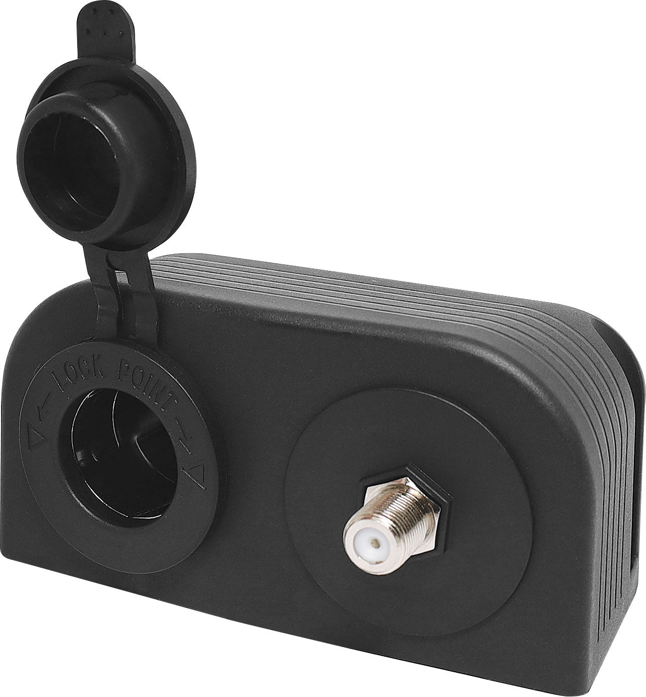 DC Power Connectors 12VDC Female And F Type Connection Black Car Accessory Socket PF0680