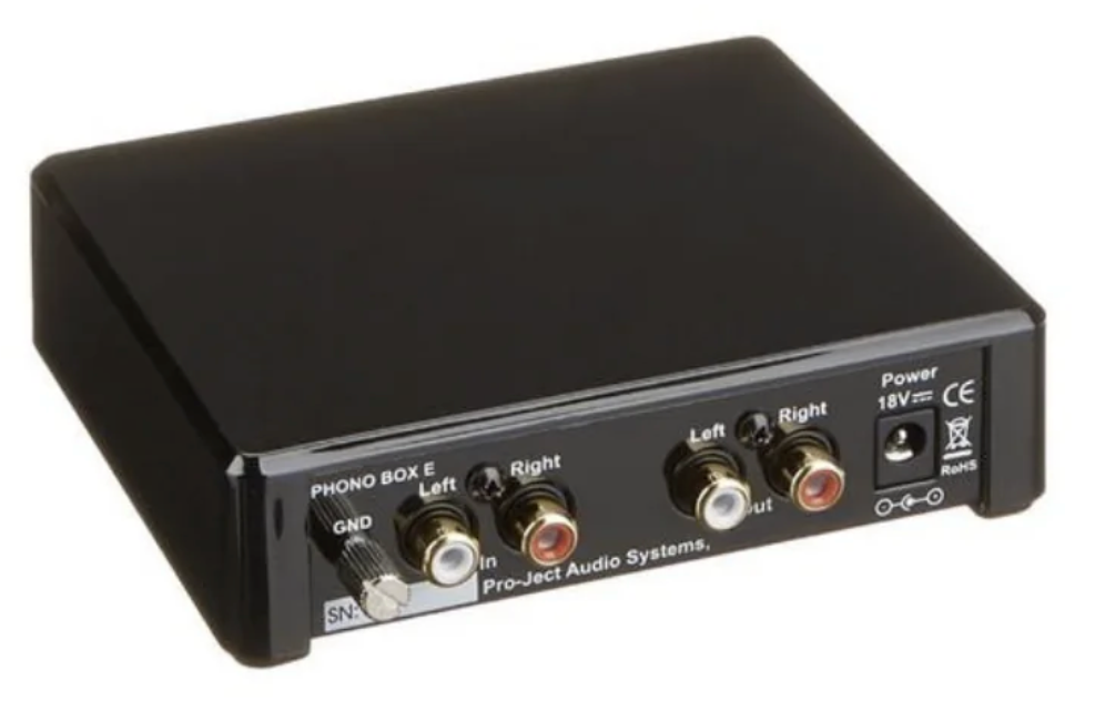 Pro-Ject Phono Pre-Amp MM Cartridge RIAA EQ Metal Shielded PHONOX-EX-BOX-BLA