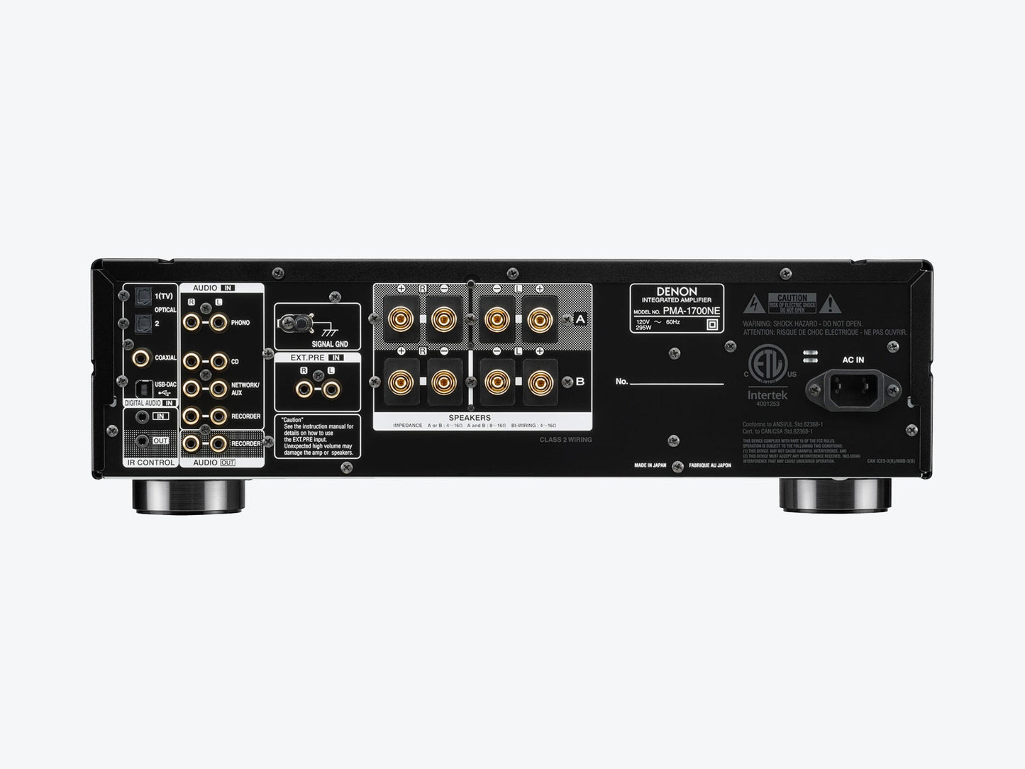 Denon PMA-1700NE 2 Ch. 140W integrated Amplifier with USB-DAC (Black) PMA1700NE
