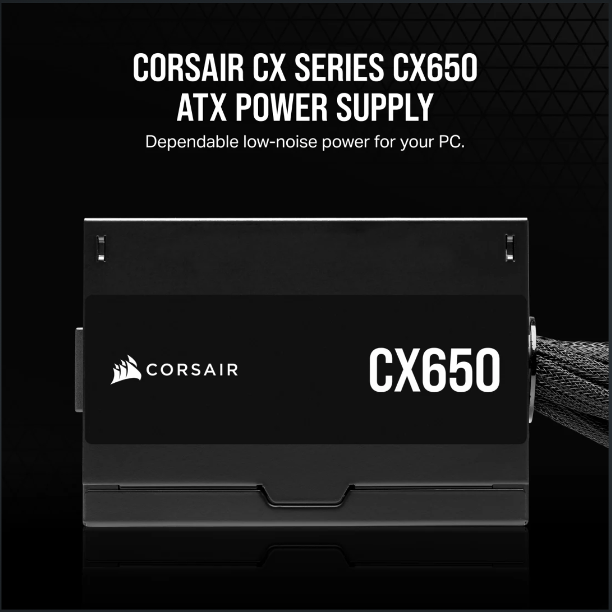 Corsair 650W CX Series, 80 PLUS Bronze Certified, Up to 88% Efficiency, Compact 125mm design easy fit and airflow, ATX PSU 2024 PSCP-CX650-2