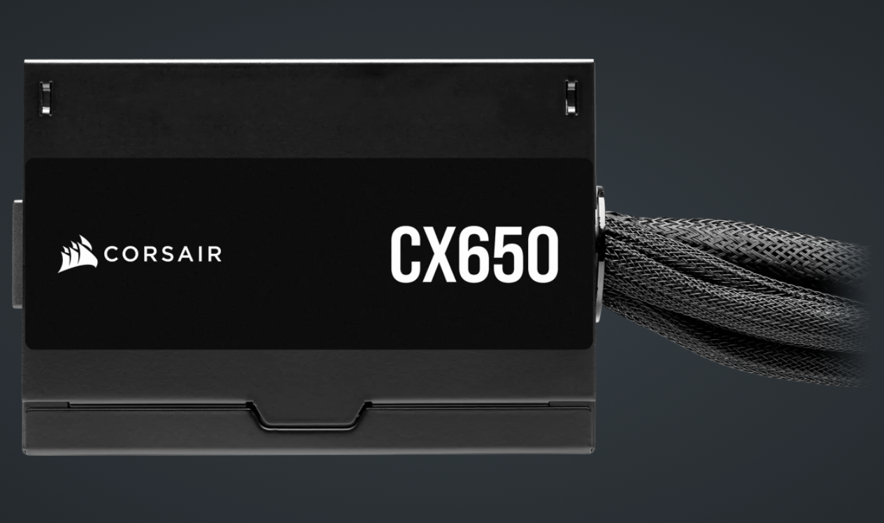 Corsair 650W CX Series, 80 PLUS Bronze Certified, Up to 88% Efficiency, Compact 125mm design easy fit and airflow, ATX PSU 2024 PSCP-CX650-2