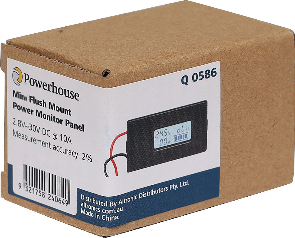Power Monitor Panel Mini Flush Mount Q0586