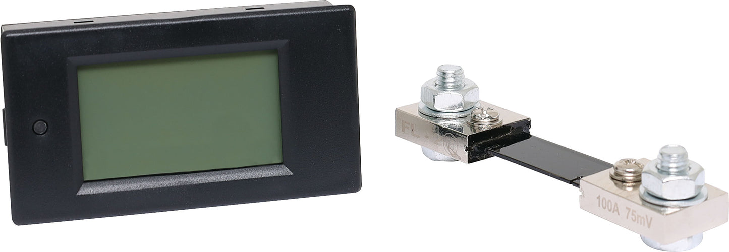 Battery Monitoring Flush Mount Power Monitor Panel With 100A Shunt Q0591