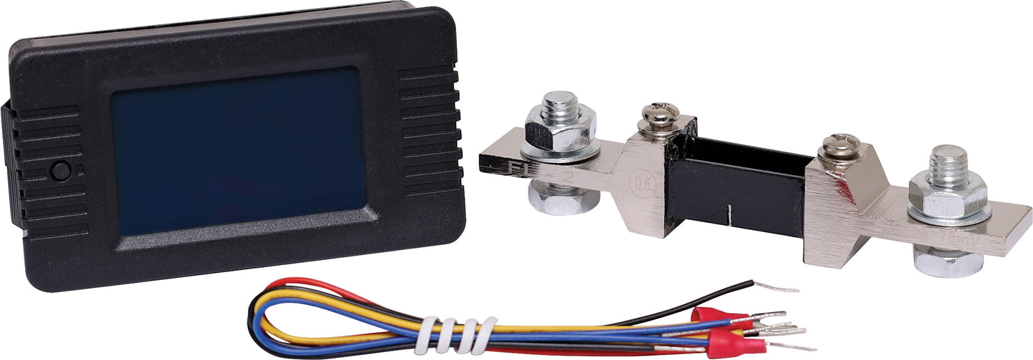 Battery Monitoring Panel Mount Multi-Function Digital Power Meter With 200A Shunt Q0592