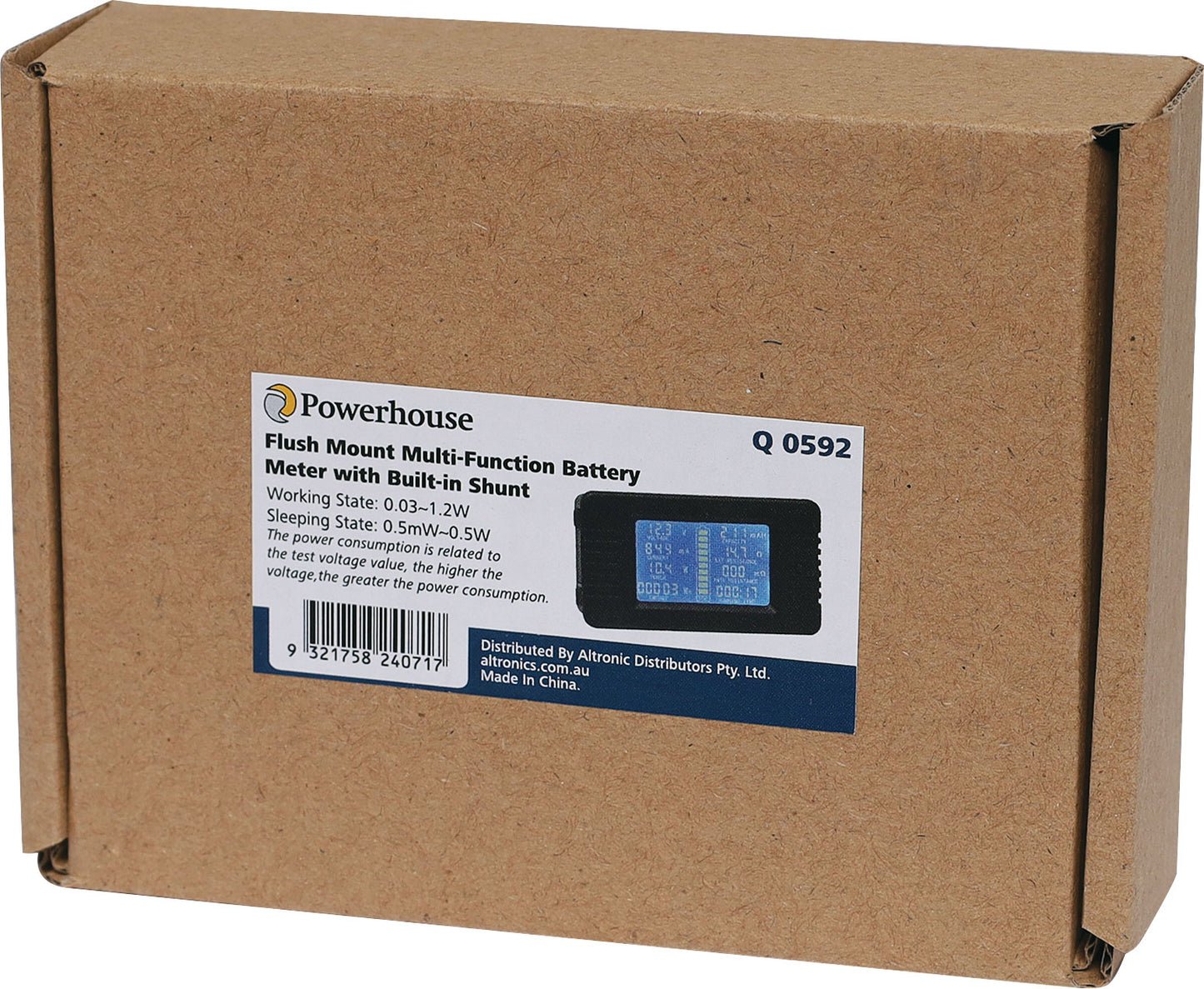 Battery Monitoring Panel Mount Multi-Function Digital Power Meter With 200A Shunt Q0592