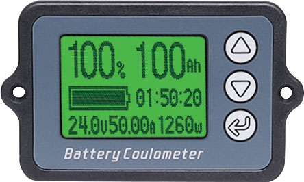 Battery Monitoring Flush Mount 50A Coulometer With Shunt Q0594