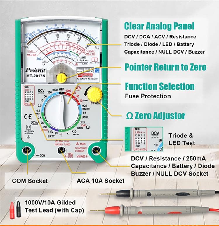Multimeter Analog Multimeter With Transistor Test Q1026B