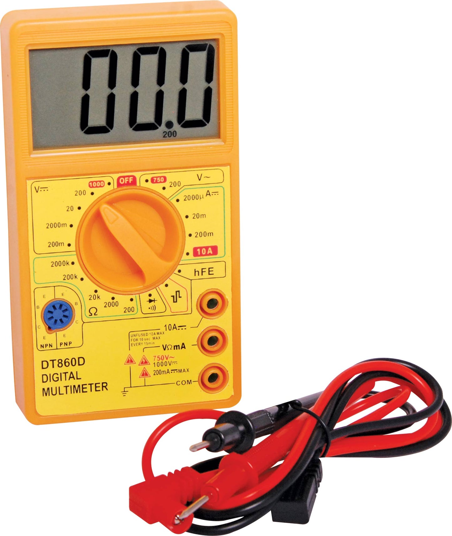 Multimeter 19 Range Digital Multimeter With Transistor Test Q1053B