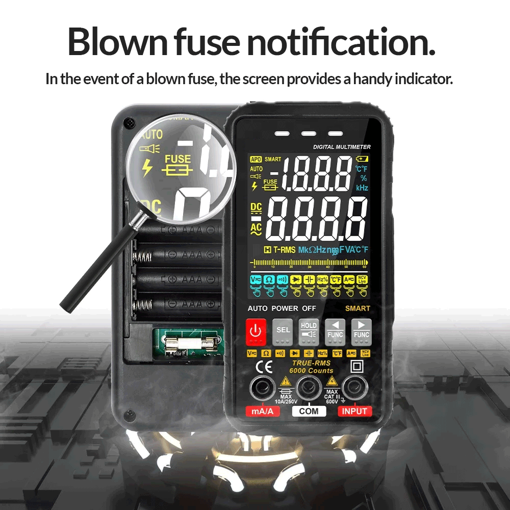 Multimeter Autoranging True RMS Digital Multimeter with NCV Q1089