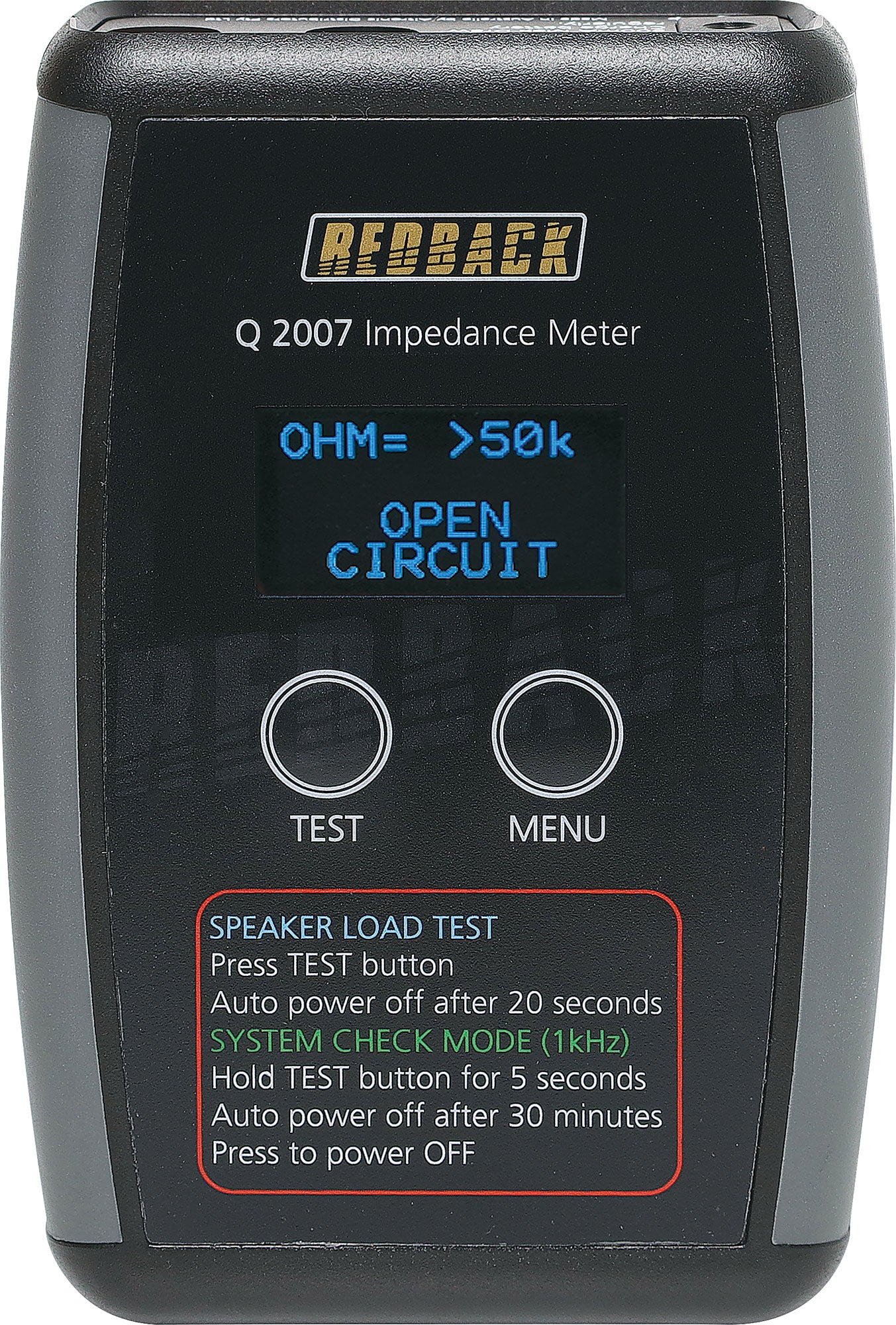 Digital Audio Impedance Meter Q2007