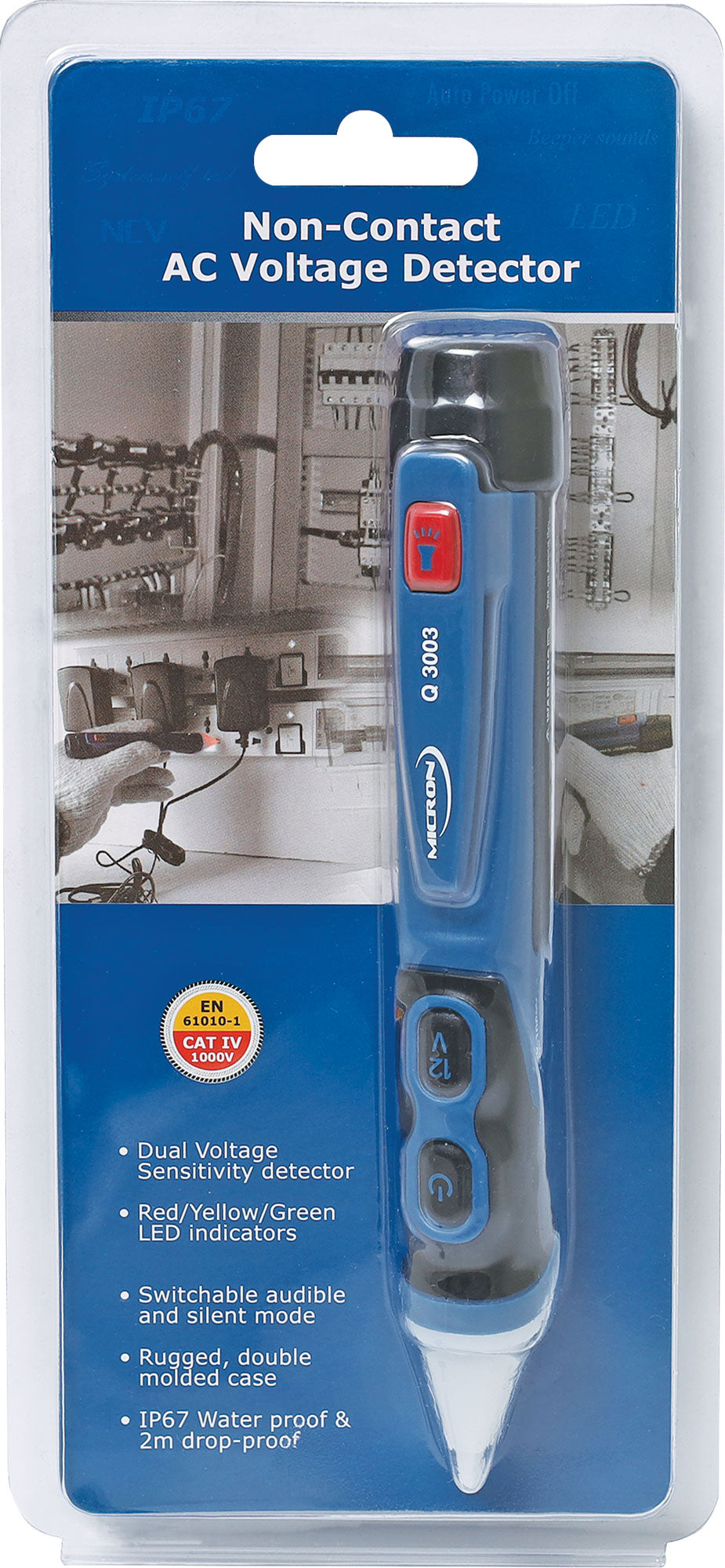 Non Contact IP67 AC Test Probe & LED Torch Q3003