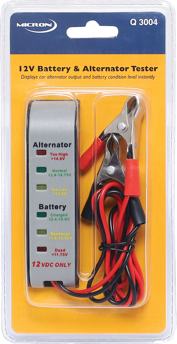 Specialist Testers 12V Vehicle Battery And Alternator Tester Q3004