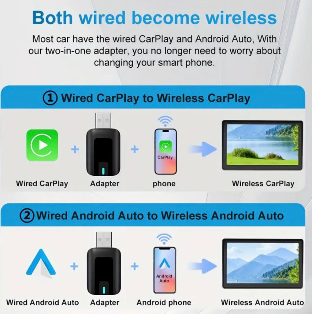 Carplay & Android Auto Wireless Auto Usb Adapter QT1226503