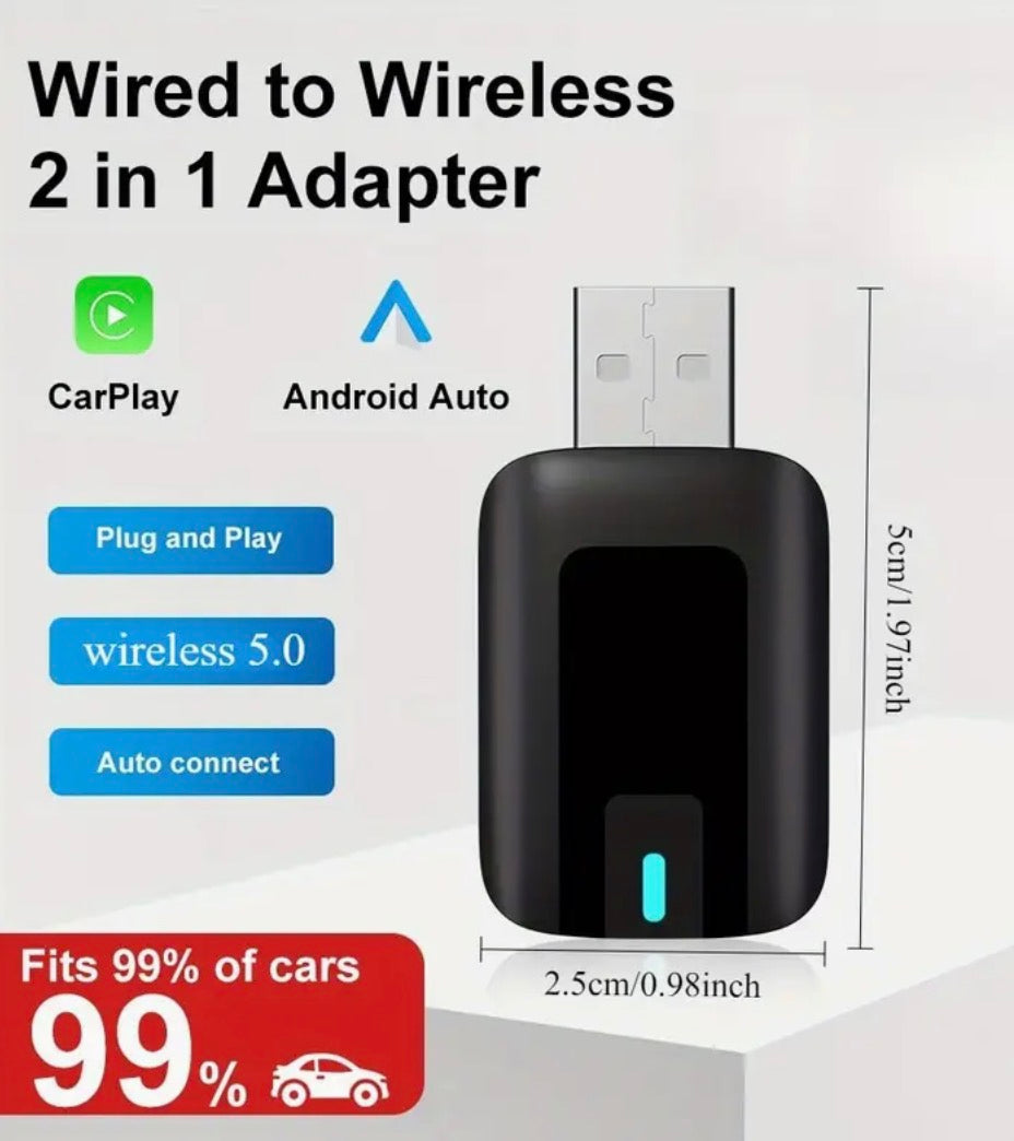 Carplay & Android Auto Wireless Auto Usb Adapter QT1226503