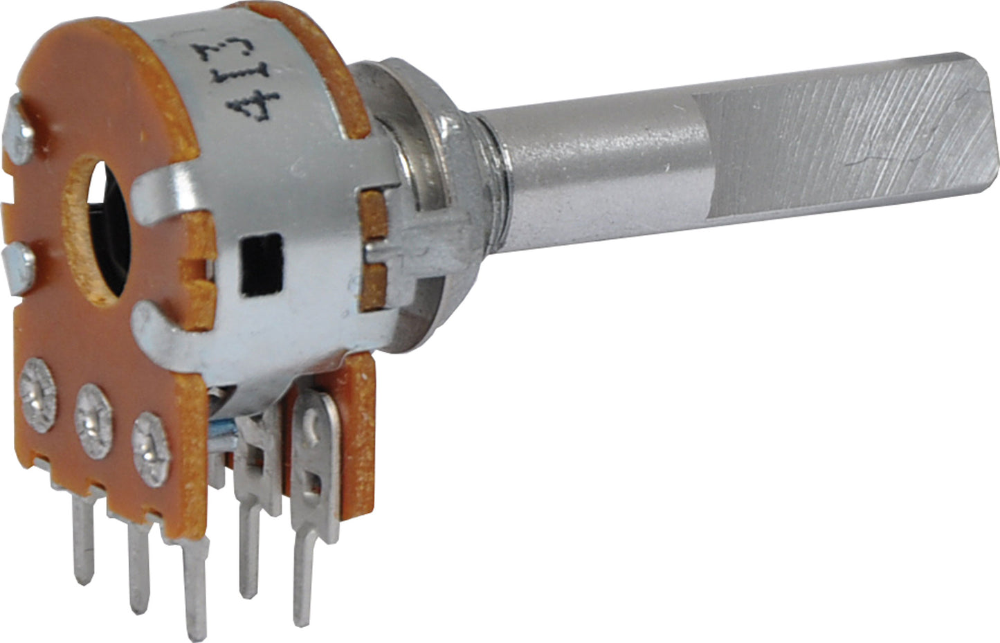 Potentiometer 10k Log D Shaft 16mm Dual PCB Pot R2309