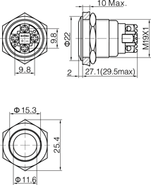 Wall Plate Push To Open With Illuminated Pushbutton Switch S0150