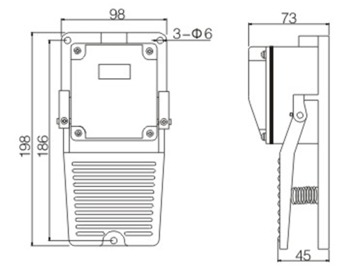 Specialised Switches Momentary SPDT IP65 Heavy Duty Foot Pedal Switch S2704