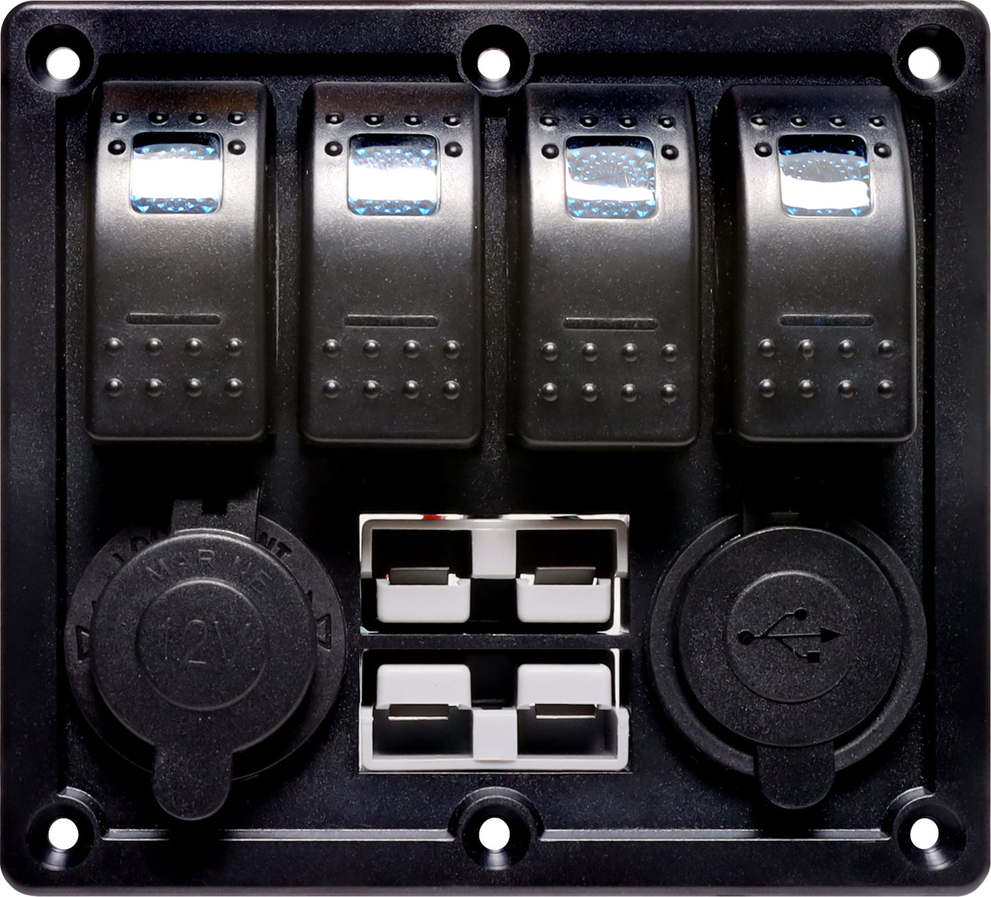 Rocker Switch Panel With USB / Anderson / Car Accessory Socket S2752