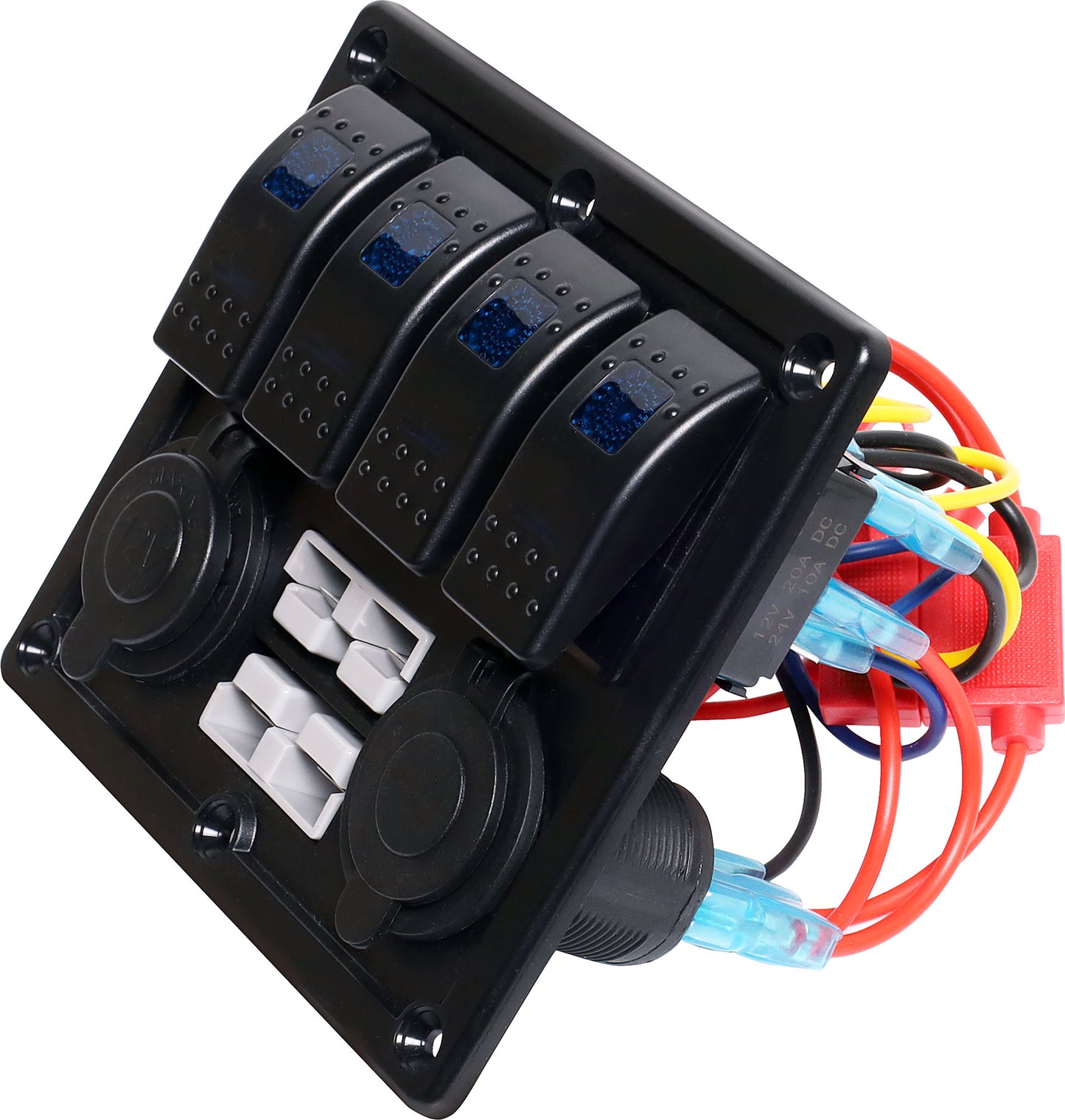Rocker Switch Panel With USB / Anderson / Car Accessory Socket S2752