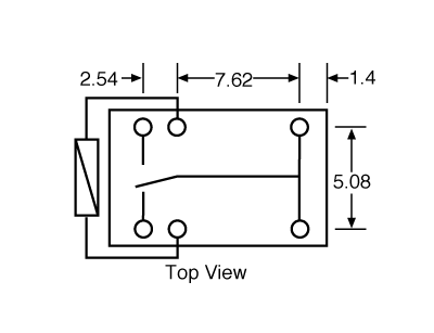 Relay 1A 5VDC SPDT PCB Mount Mini S4111