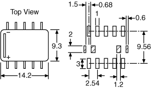 Relay 2A 12VDC DPDT SMD Telecom Relay S4136