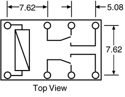 Relay 1A 12VDC DPDT PCB Mount Micro S4150