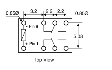 Relay 24V 2A DPDT Miniature PCB Signal S4245