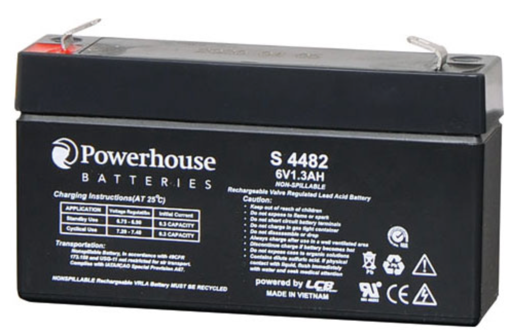 Battery 6V 1.3Ah Sealed Lead Acid (SLA) Battery 4.8mm/F1 S4482