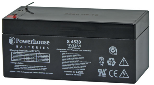 Battery 12V 3.5Ah Sealed Lead Acid (SLA) Battery 4.8mm/F1 S4530