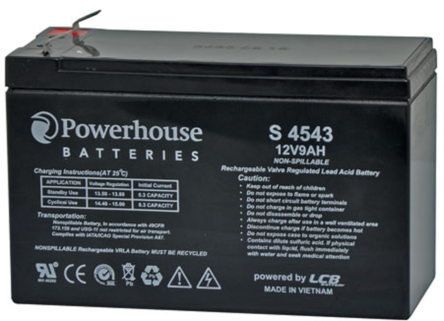 Battery 12V 9Ah Sealed Lead Acid (SLA) Gel Battery 6.3mm/F2 S4543