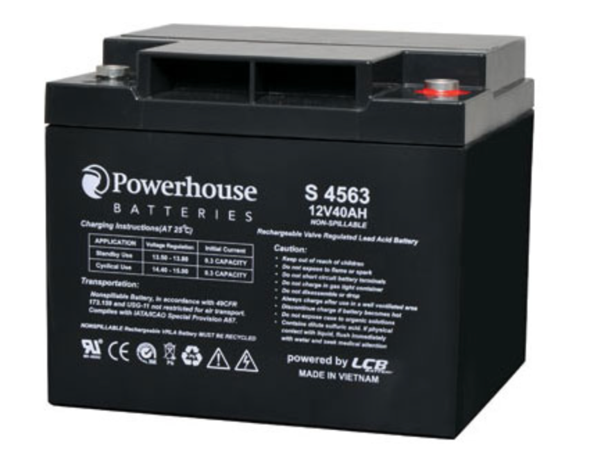 Battery 12V 40Ah Sealed Lead Acid (SLA) Battery M6 S4563