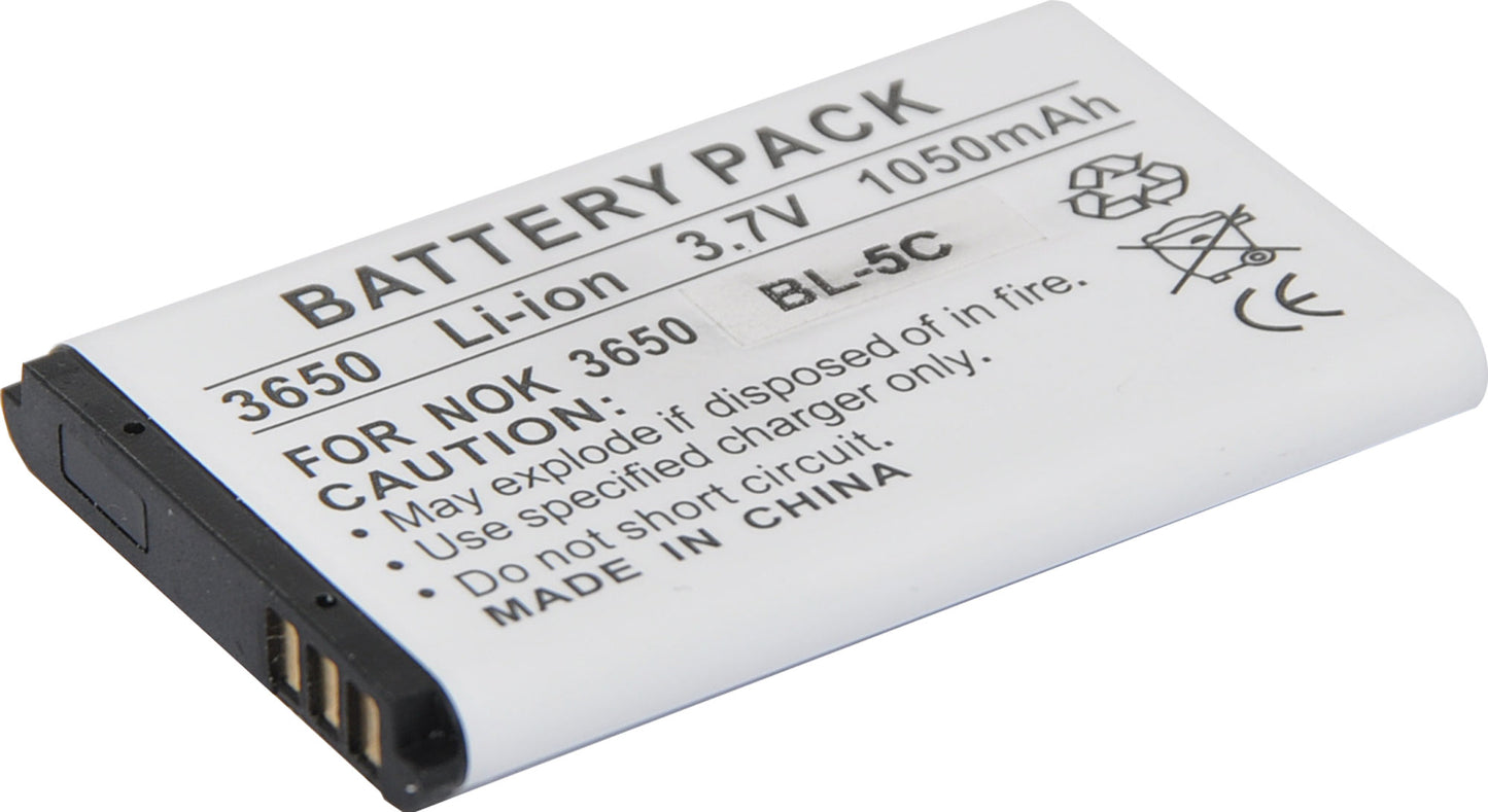 Battery Rechargeable Lithium-Ion 3.7V  BL-5C 1050mAh Battery S4712