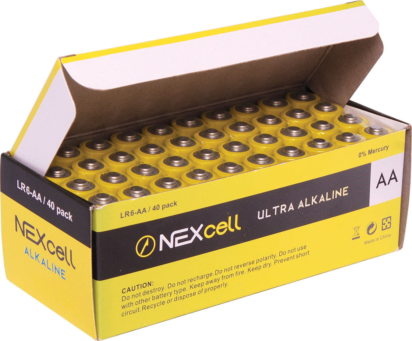 Battery AA Nexcell Mercury Free Bulk 40pk S4855B