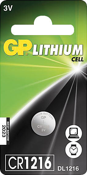 Battery Button Cell 3V CR1216 Lithium S4986GP