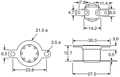 Circuit Breaker 100 Degree N.C. Thermal S5614
