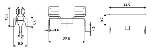 Fuse Holder M205 6.3A PCB Mount Covered S5985
