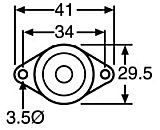 Sirens & Buzzer 3-15V Pulsating Tone Piezo Chassis Mount S6112